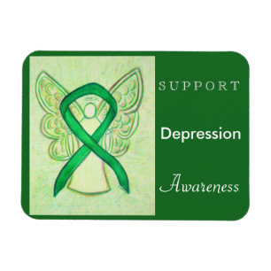 Depression Awareness Ribbon Angel Custom Magnet
