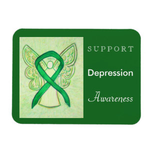 Depression Awareness Ribbon Angel Custom Magnet