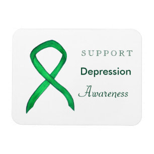 Depression Awareness Ribbon Art Custom Magnet
