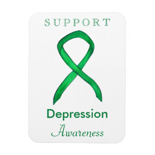 Depression Awareness Ribbon Art Custom Magnet