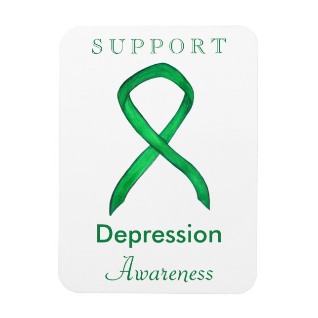 Depression Awareness Ribbon Art Custom Magnet (Vertical)
