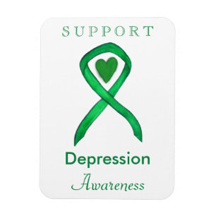 Depression Awareness Ribbon Art Custom Magnet