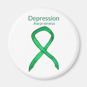 Depression Awareness Ribbon Art Custom Magnets