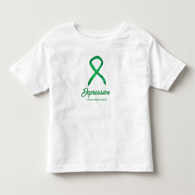 Depression Awareness Ribbon Custom Art Shirt (Front)
