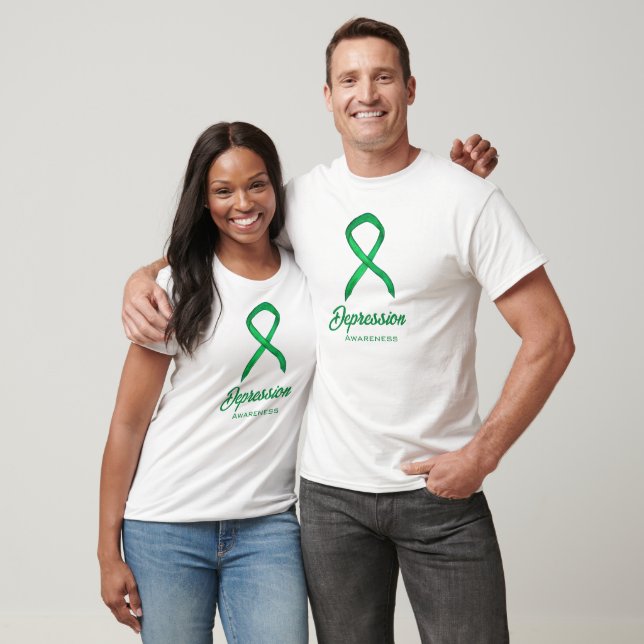 Depression Awareness Ribbon Custom Art Shirts (Unisex)
