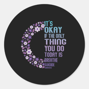 Depression Awareness Suicide Prevention 14 Classic Round Sticker