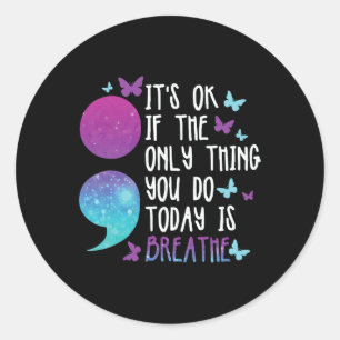 Depression Awareness Suicide Prevention 15  Classic Round Sticker