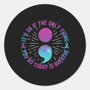 Depression Awareness Suicide Prevention 2 Classic Round Sticker
