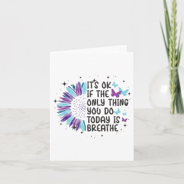 Depression Awareness Suicide Prevention 3  Card (Front)