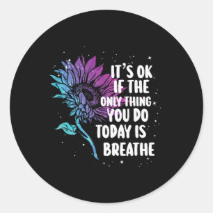 Depression Awareness Suicide Prevention 5 Classic Round Sticker