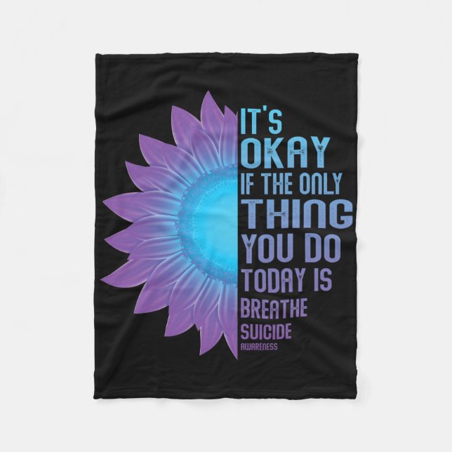 Depression Awareness Suicide Prevention 6  Fleece Blanket (Front)