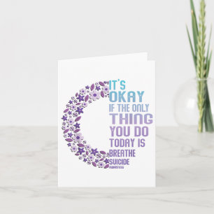 Depression Awareness Suicide Prevention Card