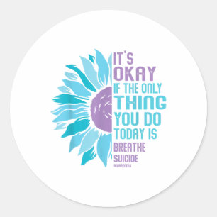 Depression Awareness Suicide Prevention Classic Round Sticker
