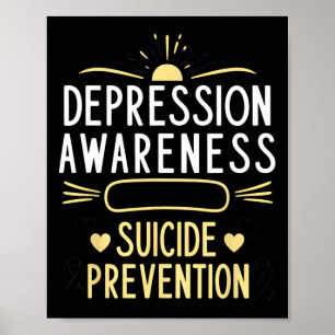 Depression Awareness Suicide Prevention Purple And Poster