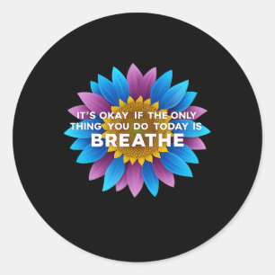 Depression Awareness Suicide Prevention Purple Classic Round Sticker
