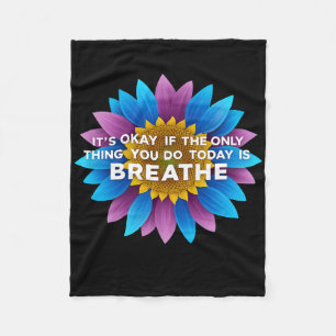 Depression Awareness Suicide Prevention Purple  Fleece Blanket