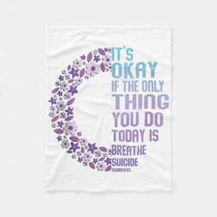 Depression Awareness Suicide Prevention Tank Top_6 Fleece Blanket