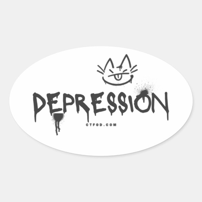 Depression_CTFOD Spray paint sticker  (Front)