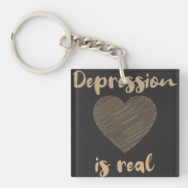 Depression Is Real Key Ring (Front)