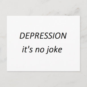 Depression it's no joke postcard