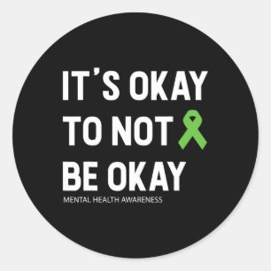 Depression Mental Health Awareness 1 Classic Round Sticker