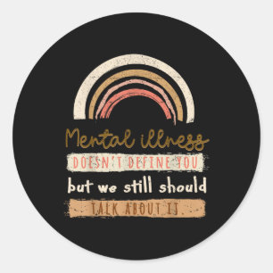 Depression Mental Health Awareness Classic Round Sticker