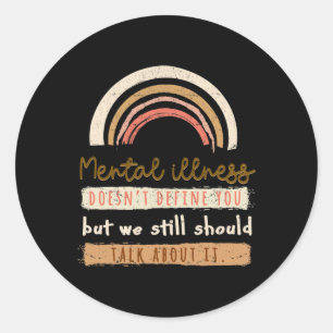 Depression Mental Health Awareness Classic Round Sticker