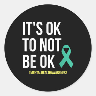 Depression Mental Health Awareness Classic Round Sticker