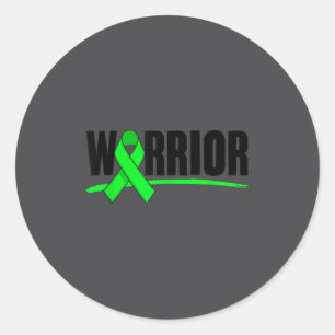Depression Warrior Ribbon Mental Health Awareness Classic Round Sticker