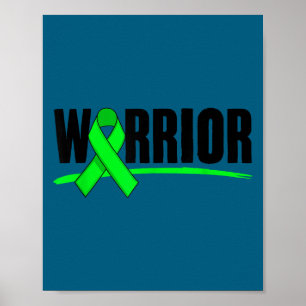 Depression Warrior Ribbon Mental Health Awareness  Poster