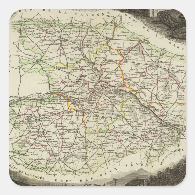 Dept About Hand and Dormouse Square Sticker (Front)