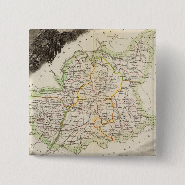 Dept About Low Alps 15 Cm Square Badge (Front)