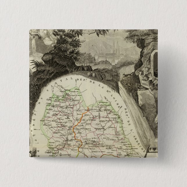 Dept Any Lozere 15 Cm Square Badge (Front)