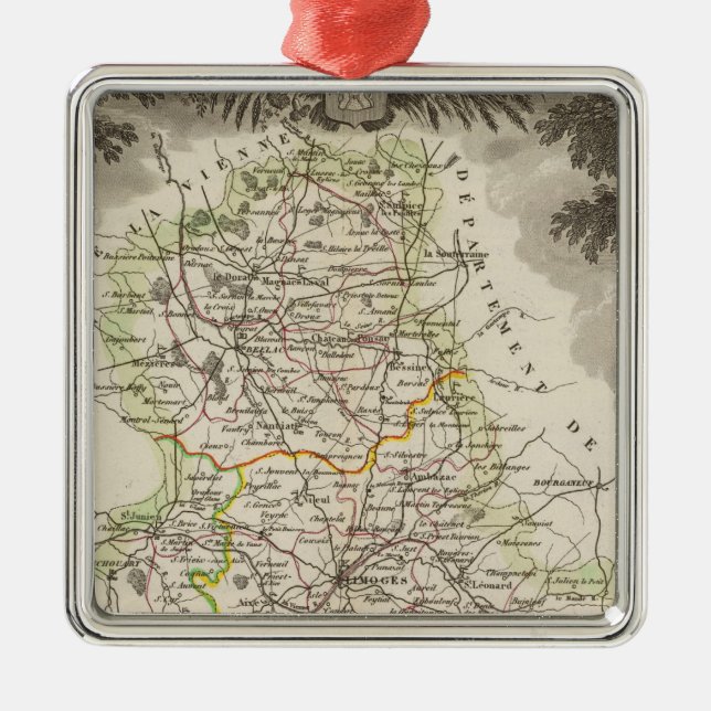 Dept. De La Hte Vienne Metal Tree Decoration (Front)