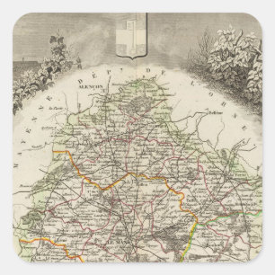 Dept. De La Sarthe Square Sticker