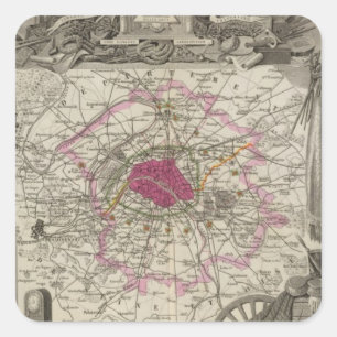 Dept. De La Seine Square Sticker