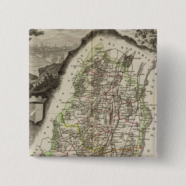 Dept. Du Haut Rhin 15 Cm Square Badge (Front)