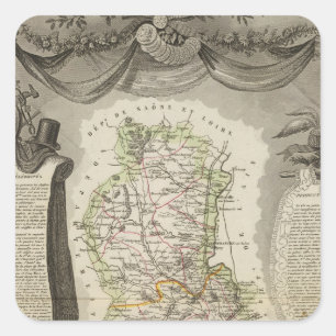 Dept Du Rhone Square Sticker