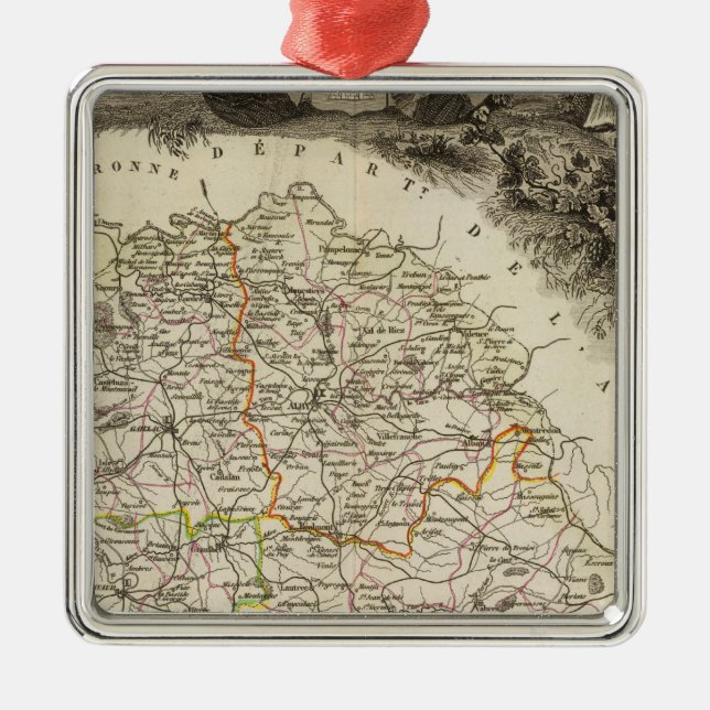 Dept Du Tarn Metal Tree Decoration (Front)