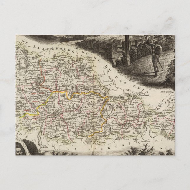 Dept. of Moselle Postcard (Front)