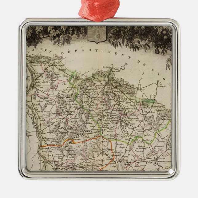 Dept. of Ni?vre Metal Tree Decoration (Front)