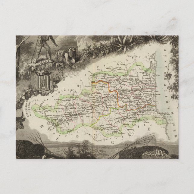 Dept of Pyrenees Orles Postcard (Front)