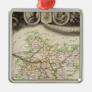 Dept Of Tarn et Garonne Metal Tree Decoration