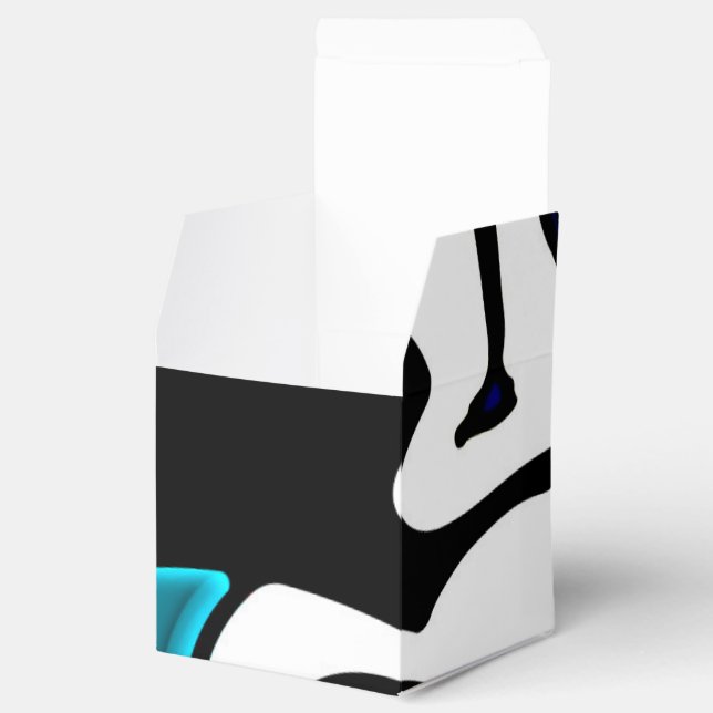 Depth Charge: Abstract Black, White & Blue Favour Box (Opened)