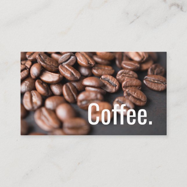Depth Coffee Beans Simple Oswald Punch-Card Loyalty Card (Front)