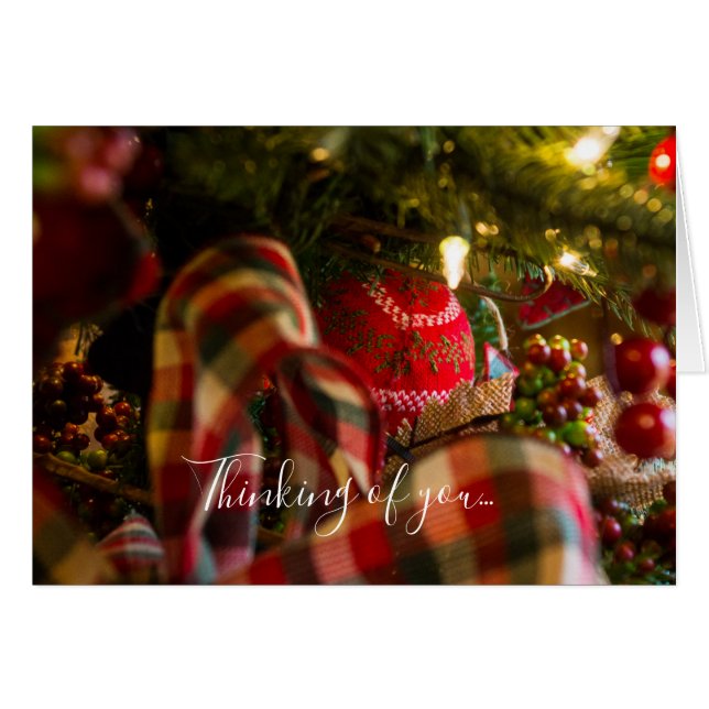 Depth Of A Christmas Tree Thinking Of You Card (Front Horizontal)