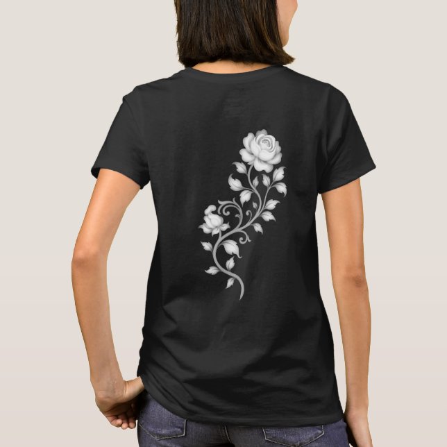 Depthmap rose design on T-Shirt back (Back)