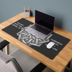 Depths Of Darkness Black Minimalist Desk Mat