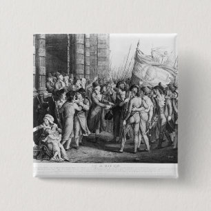 Deputies of National Convention leaving Assembly 15 Cm Square Badge