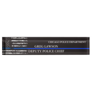 Deputy Sheriff Badge Police Flag Thin Blue Line D Nameplate